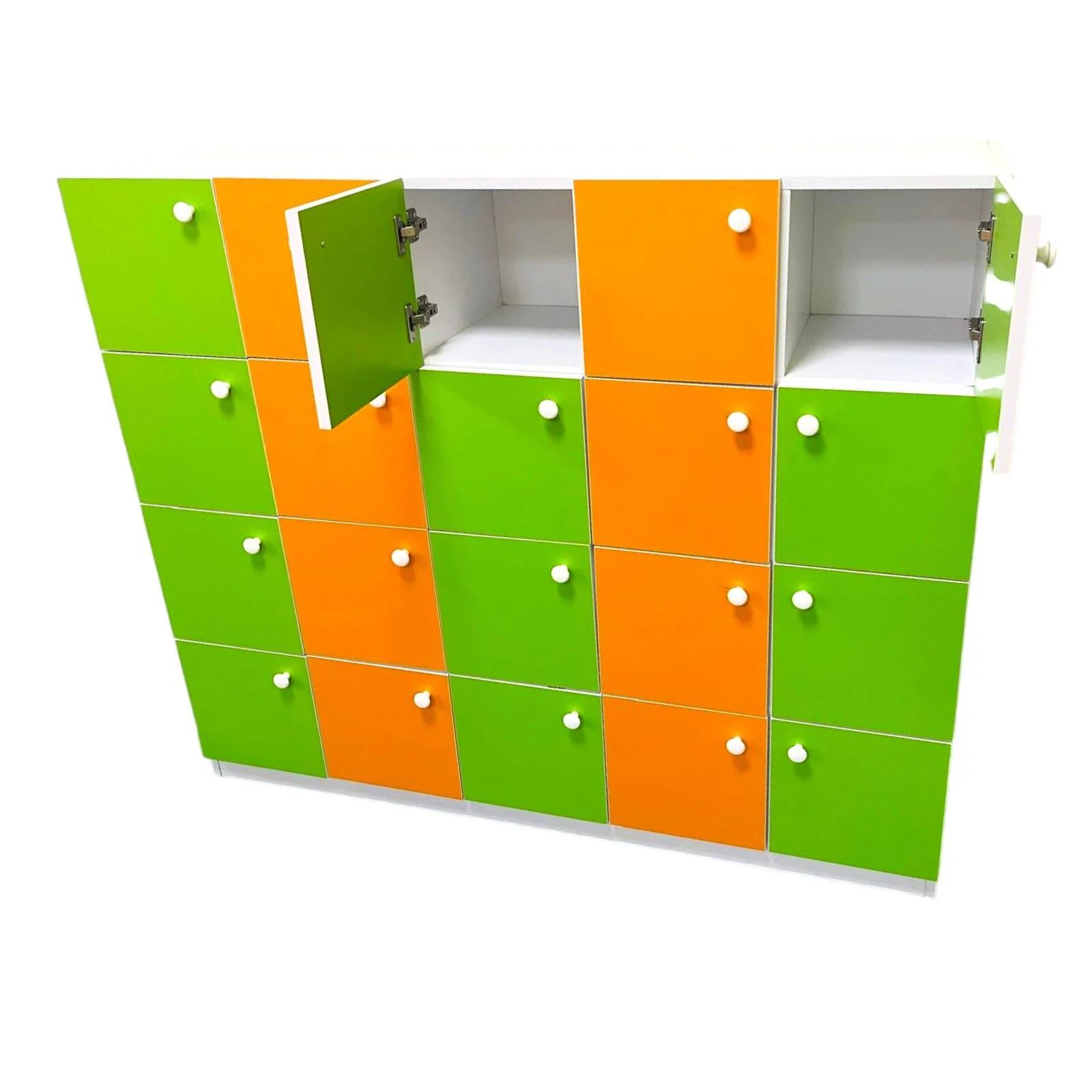 20 kapaklı renkli anaokulu çocuk dolabı