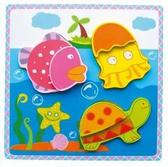 3D Mutlu Deniz Puzzle ahşap anaokulu yapboz