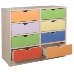 8 Çekmeceli Dolap anaokulu ve kreş sınıf dolabı