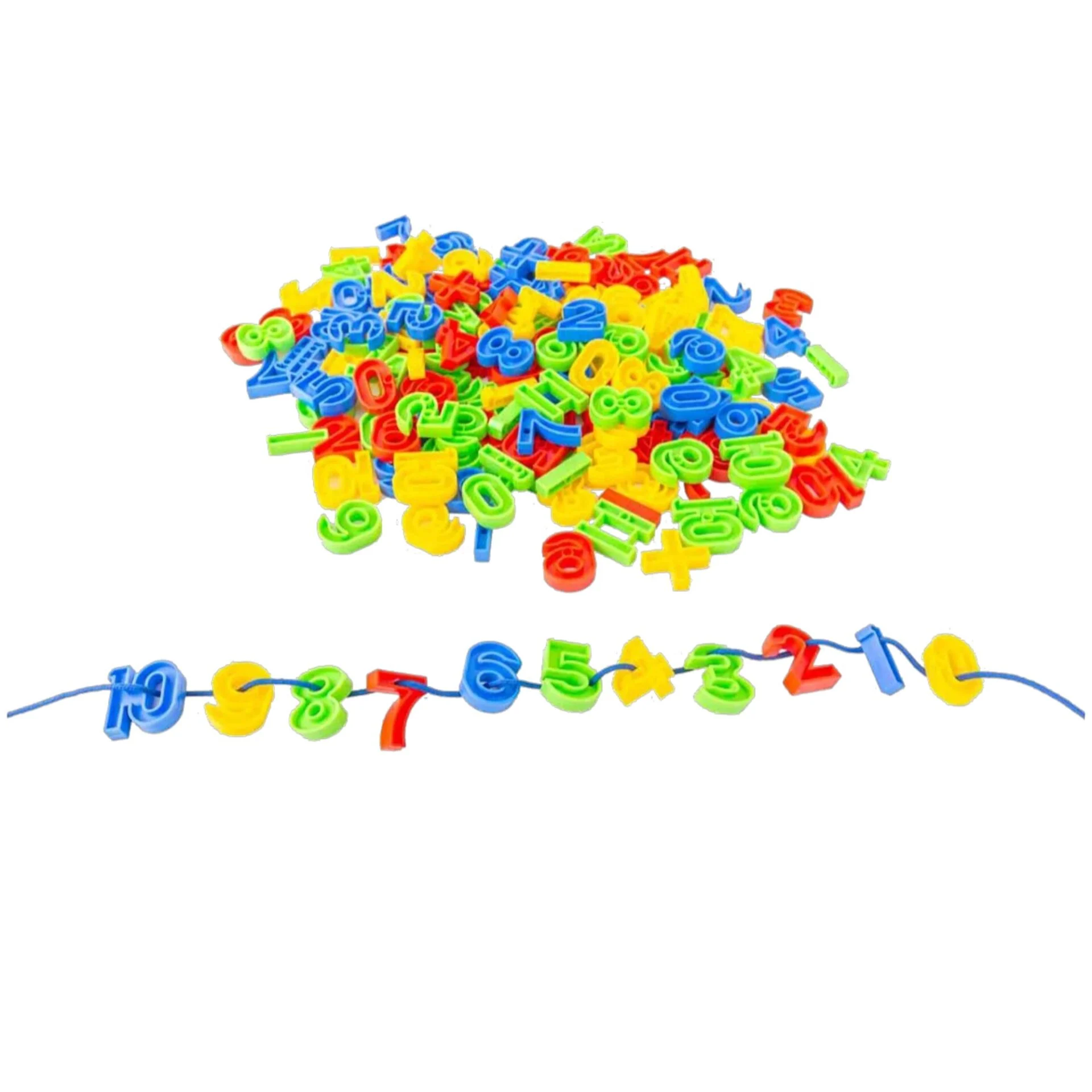 Eğitici sayılar 96 parça ipe dizme seti