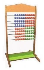 Ahşap 100 boncuklu abaküs, anaokulu ve kreşler için eğitici matematik materyali