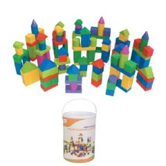 Ahşap bloklar 120 parça anaokulu oyuncak seti