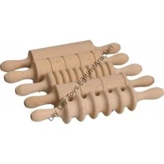 anaokulu için 5 parça ahşap oyun hamuru merdane seti