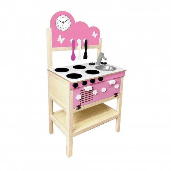 Ahşap mutfak seti kutuda eğitici rol oyunu