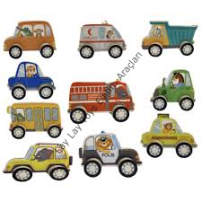 Ahşap oto 10 parça anaokulu için eğitici ve dekoratif ahşap araç seti