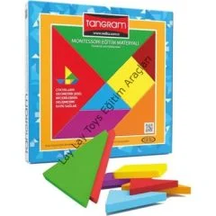 Eğitici ahşap tangram seti çocuklar için güvenli oyuncak