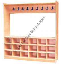 Anaokulu ayakkabılık ve vestiyer 18 kişilik çocuk ayakkabılık dolabı