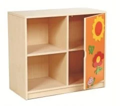Anaokulu dolabı 2 bölmeli 1 kapaklı 40x80x80 cm