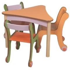 Anaokulu masası 75x65x55 cm MDF lam