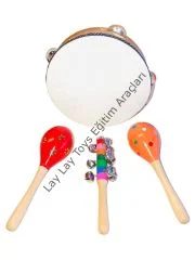 anaokulu için 4 parça eğitici müzik aleti oyuncak seti