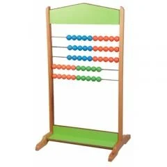 50 boncuklu ayaklı ahşap abaküs, anaokulu ve kreşler için eğitici matematik materyali