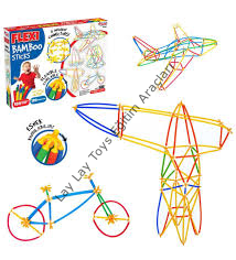 anaokulu için 300 parça bambu çubukları zeka geliştirici set