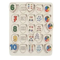 Benzer Kümeleri Eşleştirme 6’dan 10’a 33x33 cm ahşap eğitici puzzle