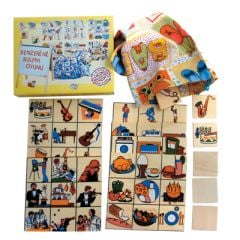 Benzerini Bulma Oyunu Domino 60 parça ahşap kart