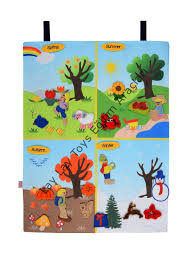 anaokulu için cırtlı mevsimler panosu ingilizce eğitici materyal