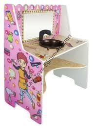 anaokulu için ahşap mini kuaför köşesi çocuk rol yapma oyun seti