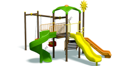 anaokulu ve kreş için 8x5 metre aktif çocuk oyun parkı
