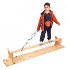 Ahşap denge sehpası 180x26x30 cm anaokulu spor ekipmanı