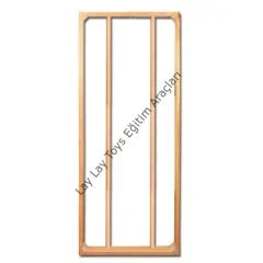 Duvar monte ahşap dikey tırmanma çocuk spor ekipmanı