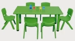 Dolgu plastik masa 60x120x50 cm anaokulu masası