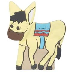 El kuklası eşek %100 pamuk anaokulu kukla