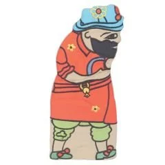 El kuklası Karagöz %100 pamuk anaokulu kukla