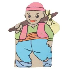 El kuklası Keloğlan %100 pamuk anaokulu kukla