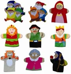 El kuklası masal kahramanları %100 pamuk anaokulu kukla