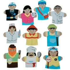 El kuklası meslekler %100 pamuk anaokulu kukla