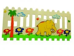 anaokulu ve kreş için fil figürlü ahşap kalorifer kapama çiti