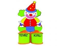 anaokulu ve kreş için genç palyaço figürlü dekoratif galoşluk