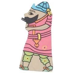 El kuklası Hacivat %100 pamuk anaokulu kukla