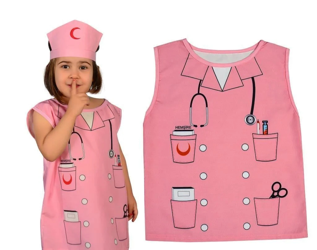 Anaokulu için hemşire çocuk kostümü