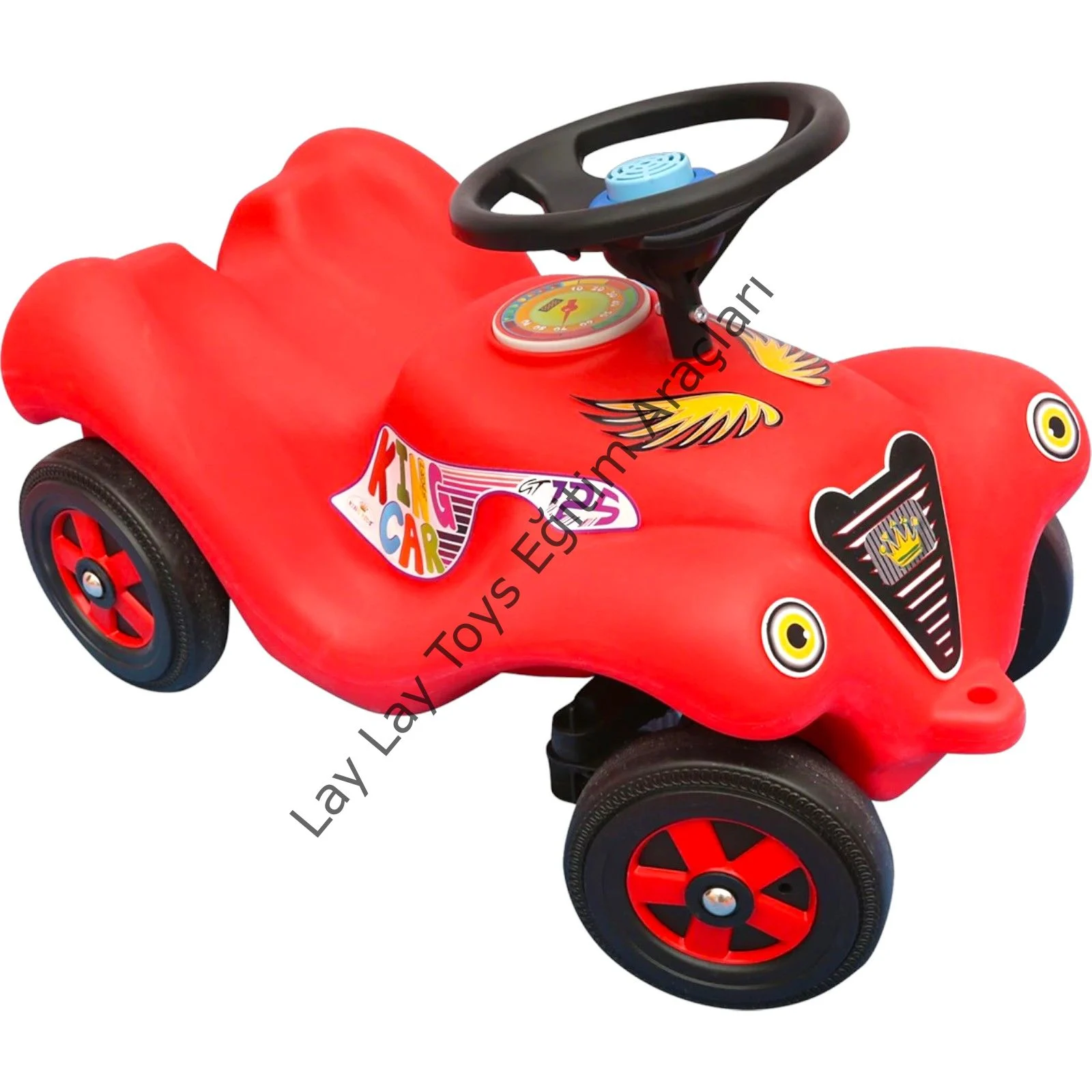 İlk arabam kırmızı anaokulu ve kreşler için 12 ay üzeri pedalsız çocuk arabası