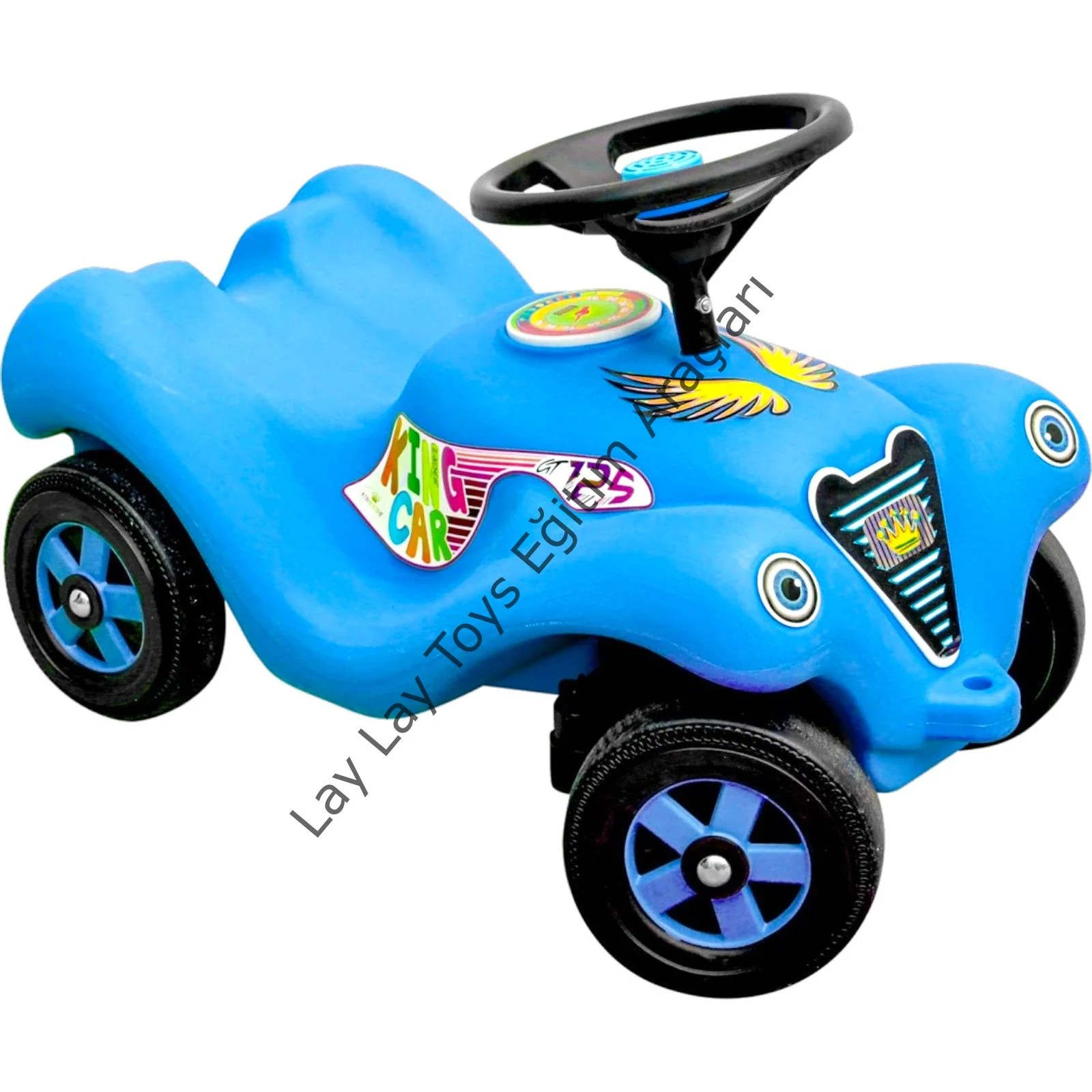 İlk arabam mavi anaokulu ve kreşler için 12 ay üzeri pedalsız çocuk arabası