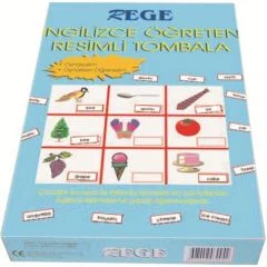 İngilizce Öğreten Resimli Tombala 9 kart 81 pul eğitici set