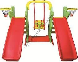 anaokulu için kaydıraklı salıncak seti çocuk oyun parkı