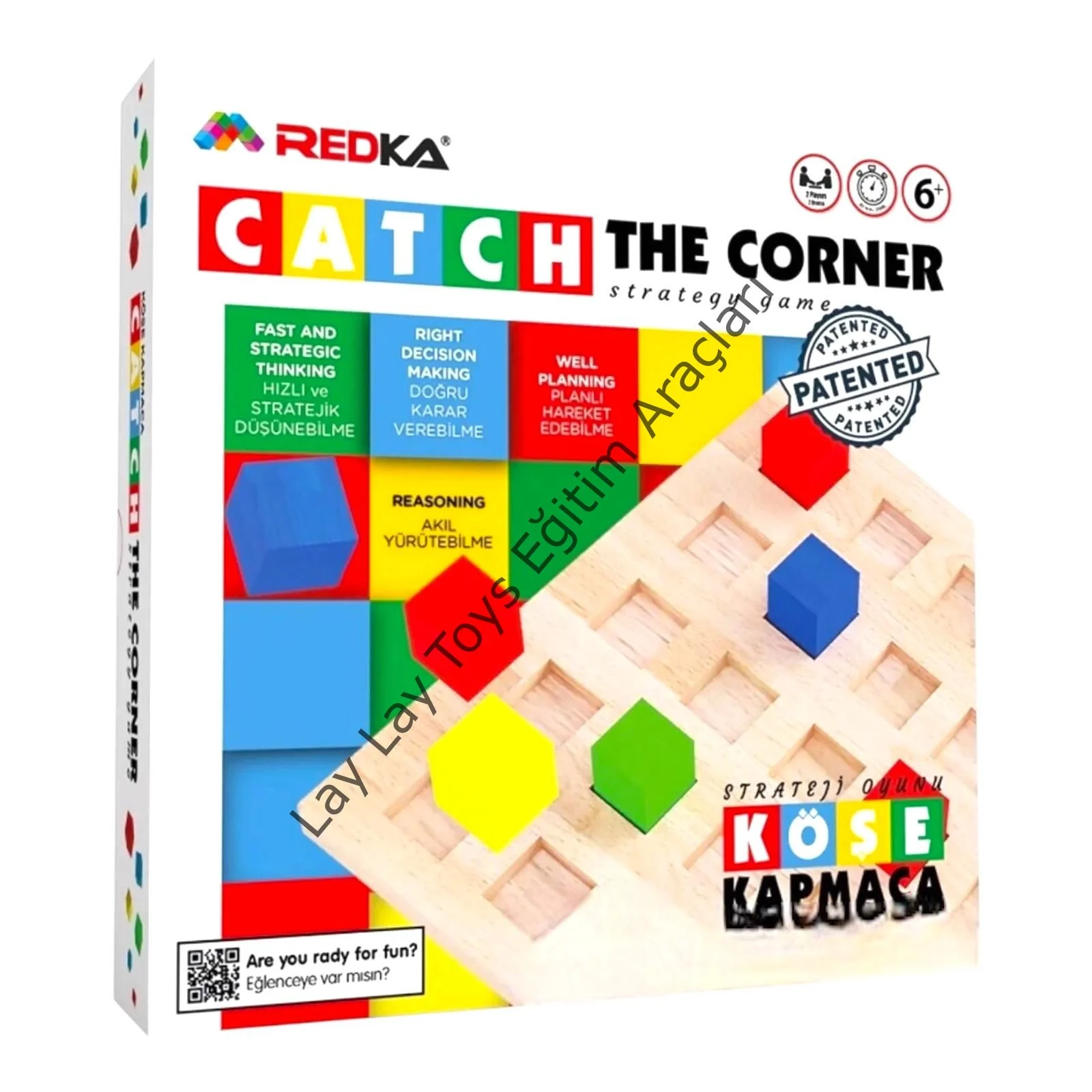 Ahşap köşe kapmaca oyunu anaokulu için strateji ve zeka geliştirici oyun