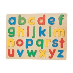 Küçük harfler ahşap alfabe puzzle anaokulu oyuncak