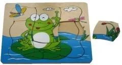 Kurbağa Gelişim Evreleri kat kat ahşap anaokulu puzzle