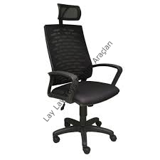 ergonomik fileli baş destekli öğretmen makam koltuğu ofis sandalyesi