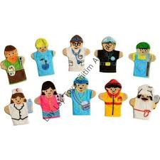 Meslekler parmak kukla seti 10’lu anaokulu için eğitici parmak kuklalar