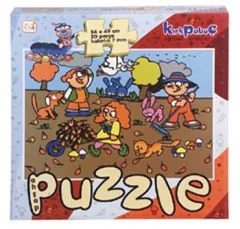 Mevsimler Puzzle Sonbahar 20 parça ahşap anaokulu puzzle