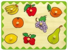 Meyveler Puzzle 30x30 cm ahşap anaokulu eğitici oyun