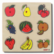 Meyveler Puzzle 30x30 cm ahşap anaokulu eğitici oyun