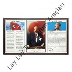 anaokulu ve resmi kurumlar için 3lü milli levhalar seti