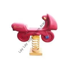 anaokulu ve kreş için motor figürlü yaylı zipzip park oyuncağı