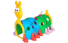 145x125x135 cm ölçülerinde mutlu tırtıl oyun tüneli, anaokulu ve kreşler için iç ve dış mekân çocuk oyun parkı ürünü