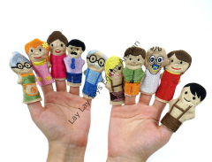 Parmak Kukla İnsan 10’lu set pamuk anaokulu kukla