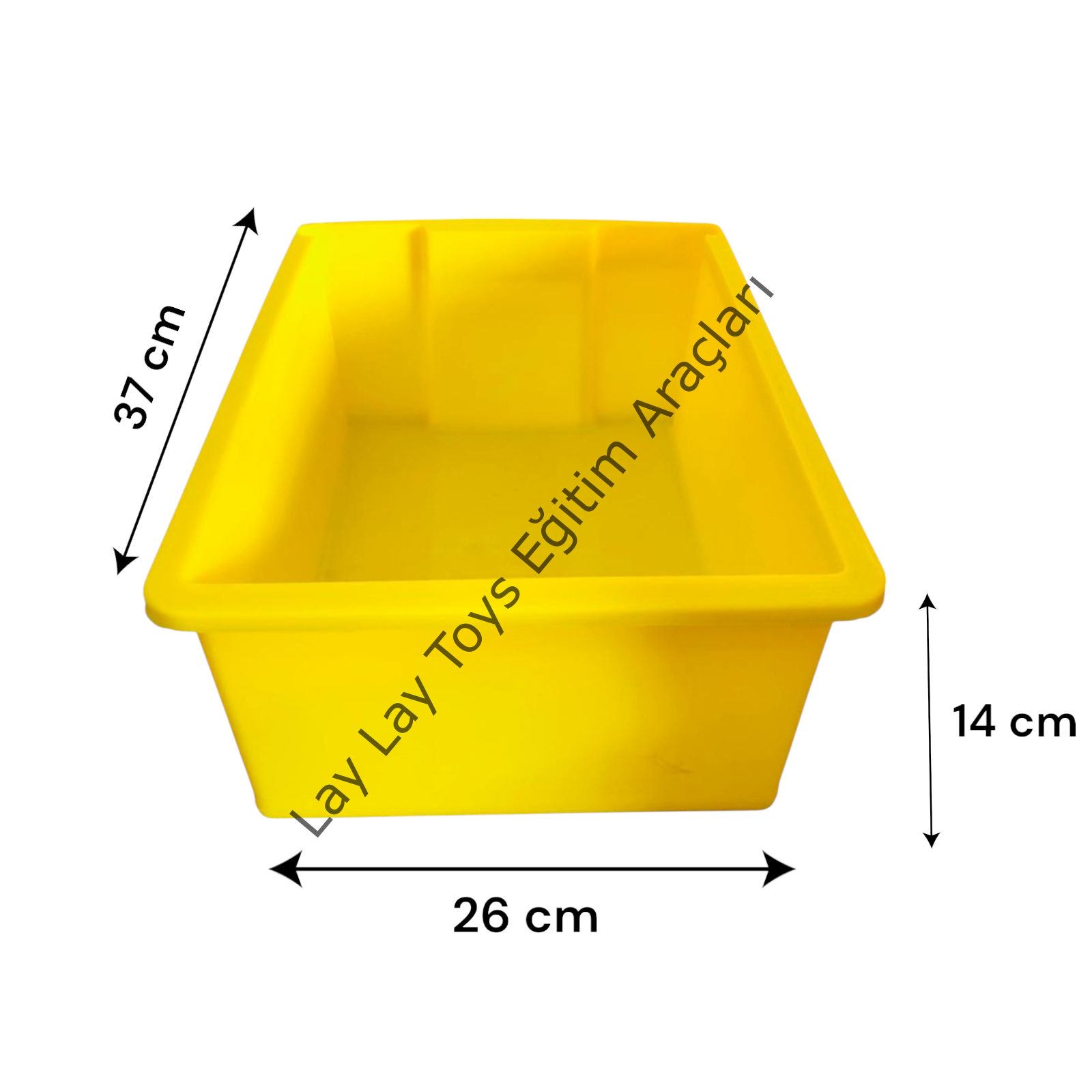 Sarı plastik çekmece anaokulu ve kreşler için çocuk dolaplarında kullanılan saklama kabı